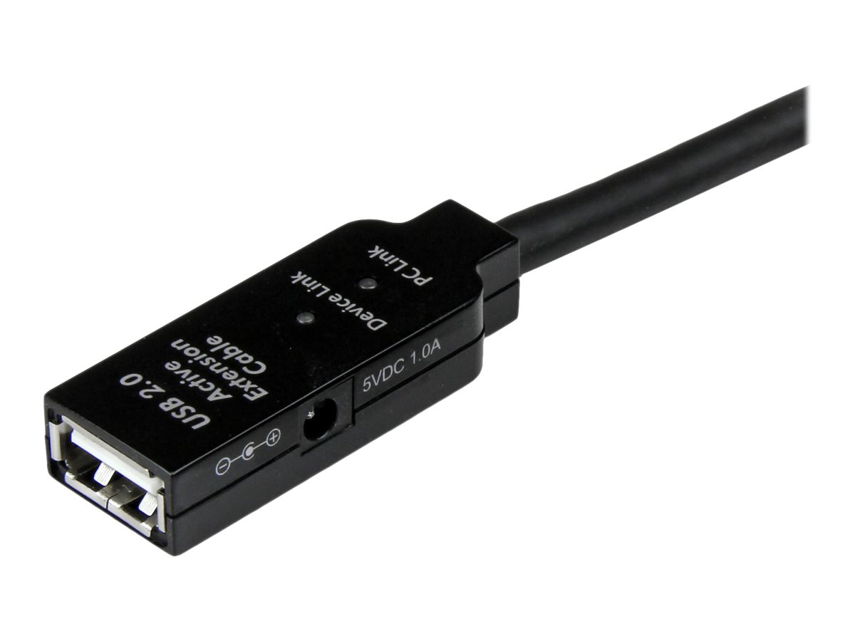 StarTech.com 5m aktives USB 2.0 Verlängerungskabel - St/Bu - USB Verlängerung / Repeater Kabel - USB-Verlängerungskabel - USB (W)zu USB (M) - USB 2.0 - 5 m - aktiv - Schwarz - für P/N: LTUB1MBK - SVA5