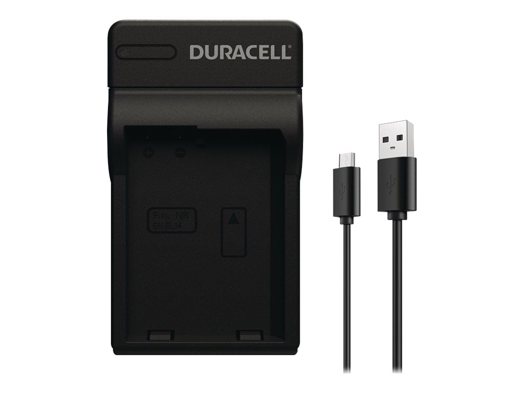Duracell USB-Batterieladegerät - Schwarzfür Nikon D3200 - D5100 - D5200 - D5300 - D5500 - D5600 - Df; Coolpix P7000 - P7100 - P7700 - P7800