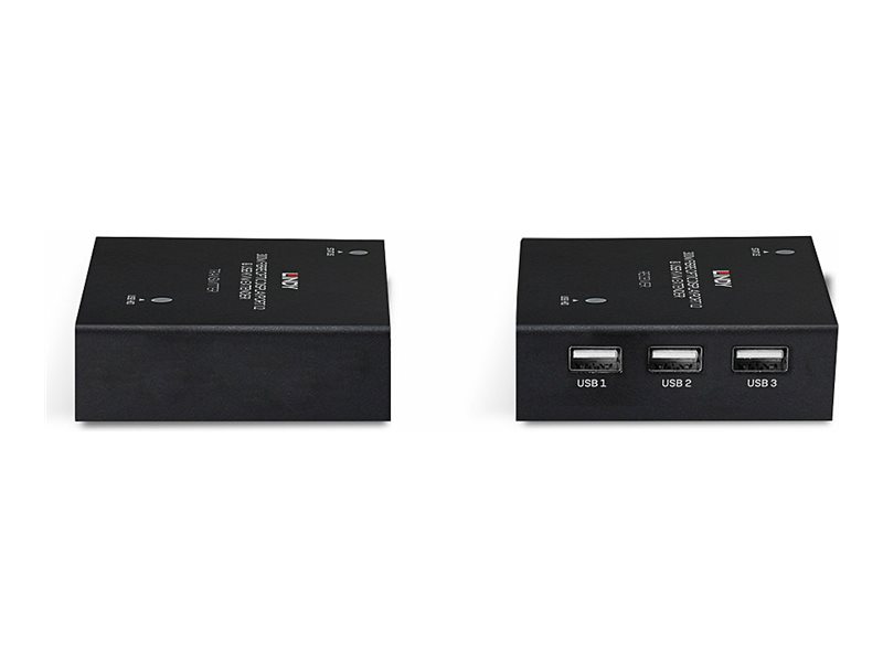 Lindy 300m Fibre Optic DisplayPort 1.2 & USBKVM Extender - Sender und Empfänger - KVM-/Audio-/USB-Extender - DisplayPort - USB - bis zu 300 m - 850 nm
