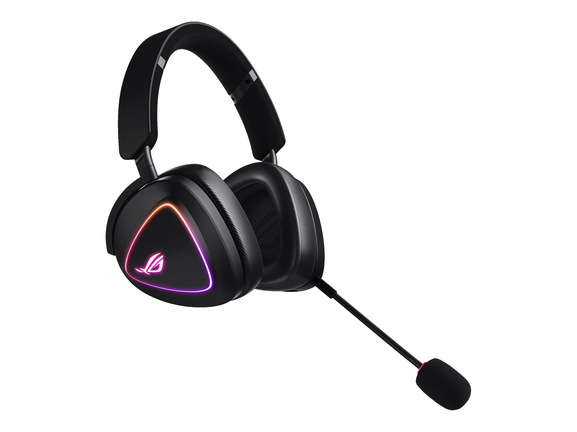 ASUS ROG Delta II - Headset - ohrumschließendBluetooth / 2,4 GHz Funkfrequenz - kabellos - 3,5 mm Stecker - Schwarz