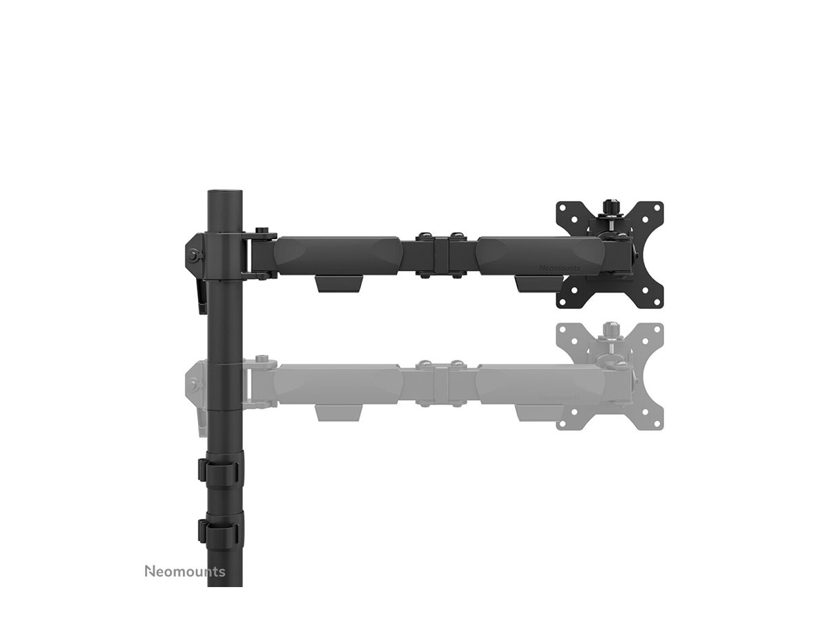 Neomounts DS60-600BL1 - Befestigungskit (Monitorarm, Kabeldurchführungsklemme)Voll beweglich - für Monitor - Stahl - Schwarz - Bildschirmgröße: 25.4-81.3 cm (10"-32") - Tischmontage