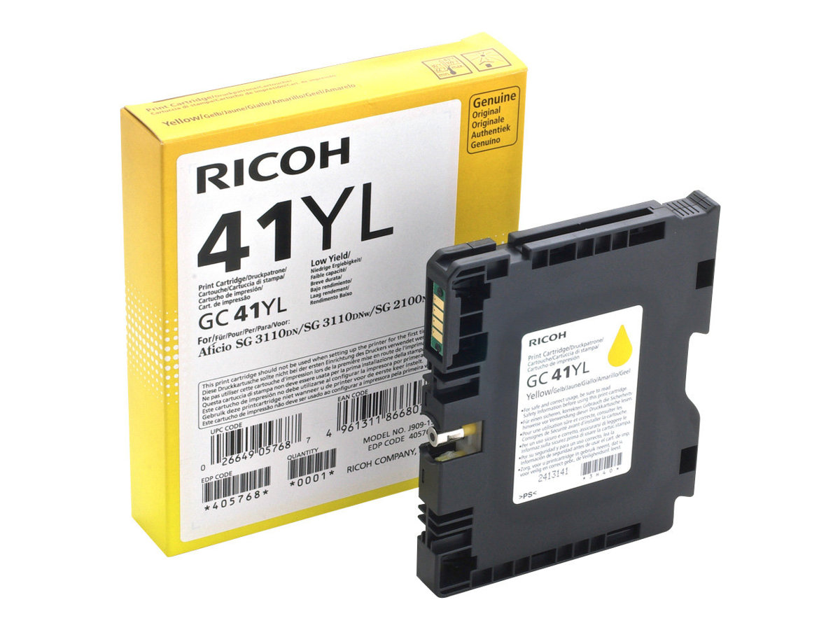 Ricoh GC 41YL - Low Yield - Gelb - originalTintenpatrone - für Ricoh Aficio SG 2100 - Aficio SG 3100 - Aficio SG 3110 - Aficio SG 7100 - SG 3110 - SG 3120