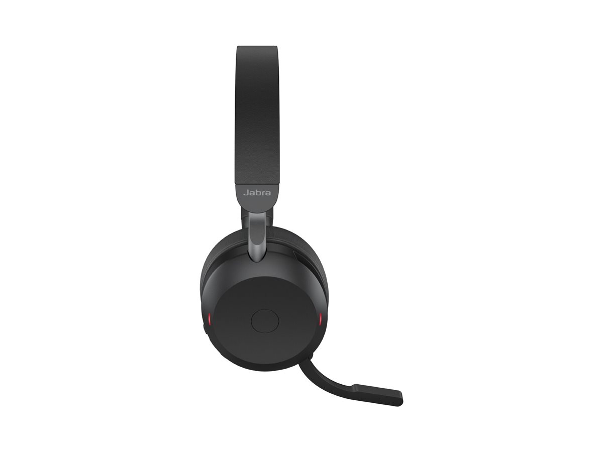Jabra Evolve2 75 - Headset - On-Ear - Bluetoothkabellos - aktive Rauschunterdrückung - USB-A - Geräuschisolierung - Schwarz - Optimiert für UC