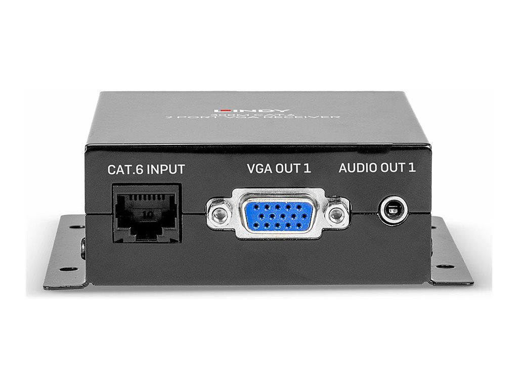 Lindy Cat.6 2 Port VGA Receiver - Erweiterungfür Video/Audio - Empfänger - bis zu 300 m