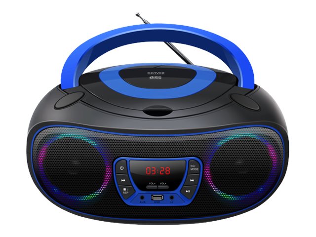 Inter Sales DENVER TCL-212BT - Ghettoblaster - 4 Watt - Blauu