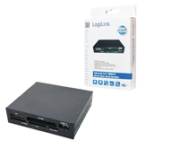 LogiLink Cardreader 3,5“ USB 2.0 All-in-1+USB - Kartenleser - All-in-one (CF I, CF II, MS, MS PRO, MMC, SD, MS Duo, xD, MS PRO Duo, RS-MMC, microSD, SDHC, microSDHC)USB 2.0