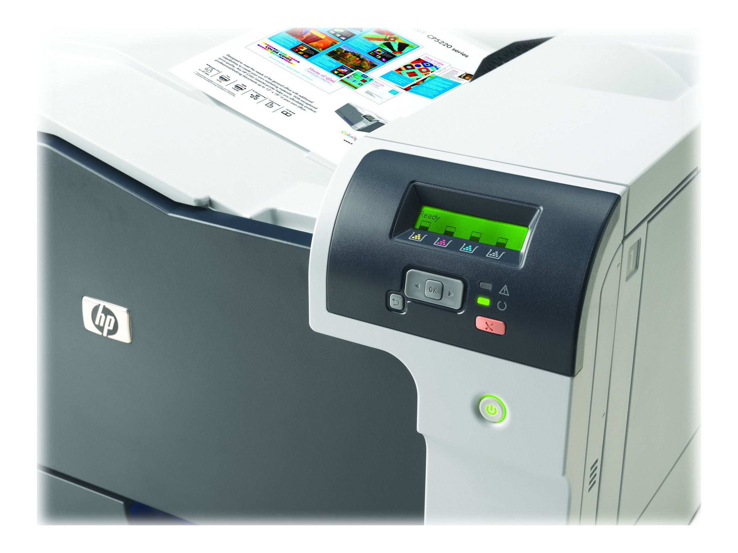HP Color LaserJet Professional CP5225n - Drucker - Farbe - Laser - A3 - 600 dpi - bis zu 20 Seiten/Min. (einfarbig)/ bis zu 20 Seiten/Min. (Farbe) - Kapazität: 350 Blätter - USB - LAN