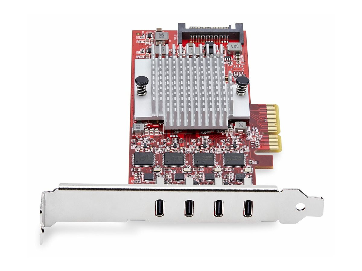 StarTech.com Startech 4-Port USB Type-C PCIe Card, USB-C 10Gb, 4x Controllers, TAAUSB-Adapter - PCIe 3.0 x4 - USB-C 3.2 Gen 2 x 4 - TAA-konform