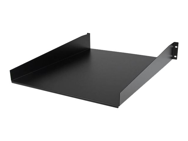 StarTech.com 2 HE 19 Fest montierbarer Fachboden für Server Rack/ Schrank bis 22 Kg - Fachboden für Serverschrank 2HE 19 Zoll 55 cm Tief - Rack - Regal - Schwarz - 2U - 55.9 cm (22")für P/N: RK12OD2 -