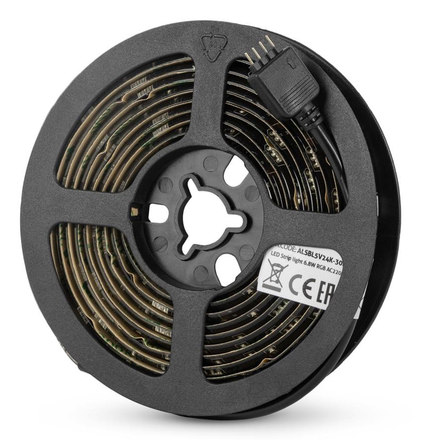 avide ALSBL5V24K-30RGB65, Universalstreifenleuchte, Ambiente, Universal, Schwarz, IP65, Multi