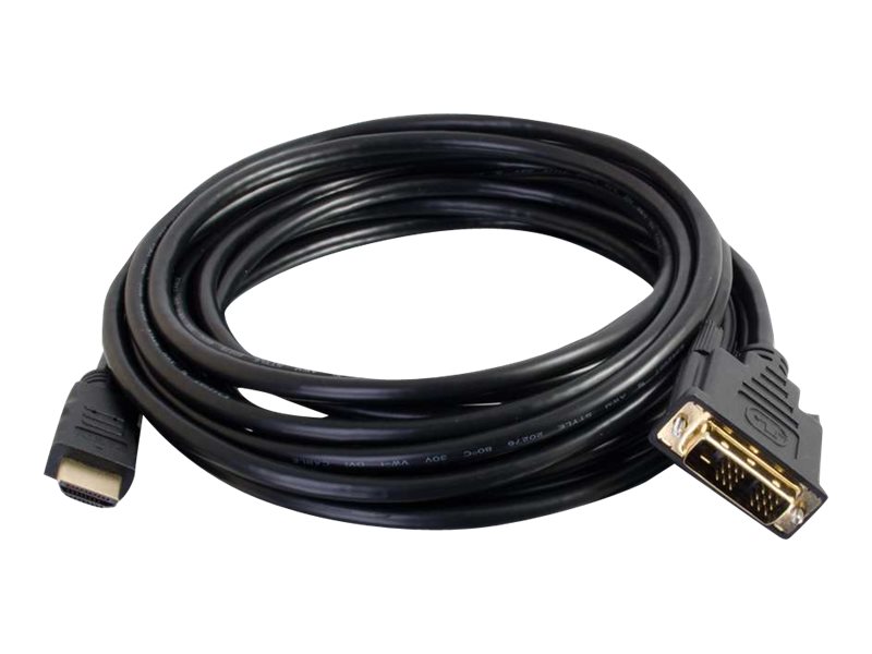 C2G 2m (6ft) HDMI to DVI Cable - HDMI to DVI-DAdapter Cable - 1080p - M/M - Adapterkabel - DVI-D männlich zu HDMI männlich - 2 m - abgeschirmt - Schwarz
