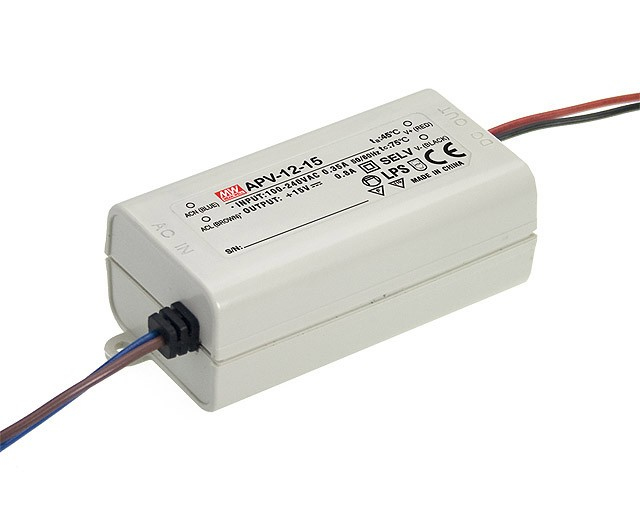 Meanwell MEAN WELL APV-12-12, Weiß, 90 - 264 V, 47 - 63 Hz, 77 mm, 29 mm, 40 mmW