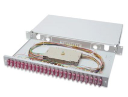 DIGITUS LWL Spleißbox, 1HE, bestückt, 24x SC DX, OM4LWL Spleißbox - 1HE - bestückt - 24x SC DX - OM4 inkl. Spleißkassette,gefärbte Pigtails - Kupplungen