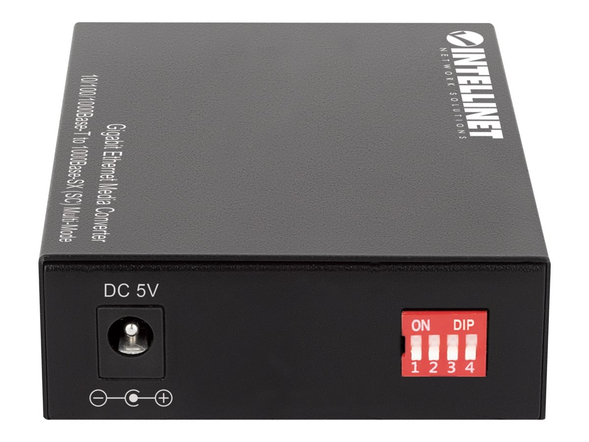 Intellinet Medienkonverter - 1GbE - 10Base-T1000Base-SX - 100Base-TX - 1000Base-T - RJ-45 / SC multi-mode - bis zu 550 m - 850 nm