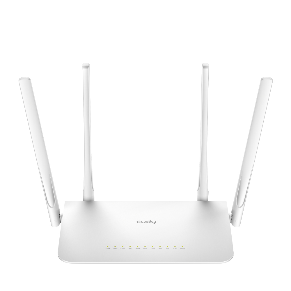 CUDY WR1300 - 3.0 - Wireless Router - Netz 4-Port-Switch1GbE - Wi-Fi 5 - Dual-Band - wandmontierbar