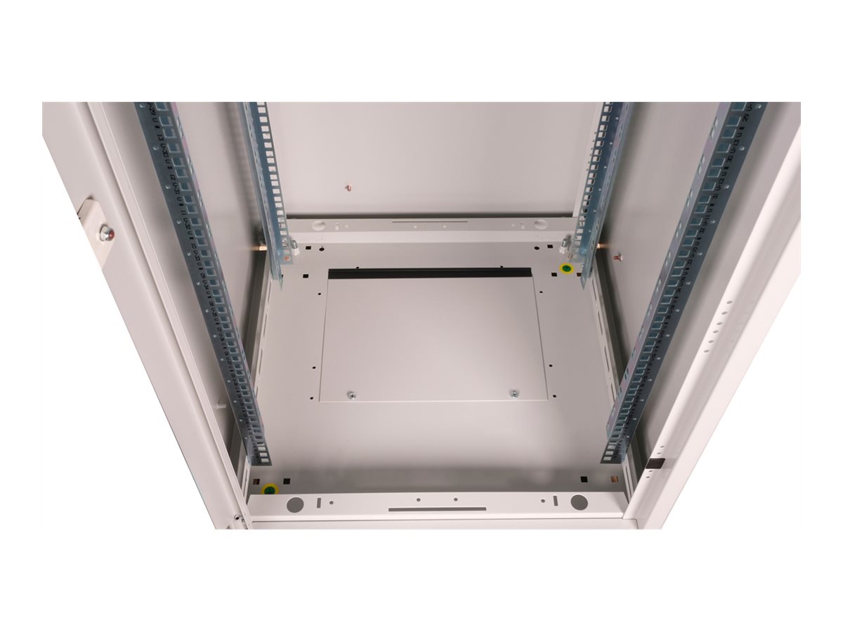 ROLINE Basic - Gehäuse Netzwerkschrank - mit Glastür, 600 x 600 mm (B x T)RAL 7035 - Hellgrau - 42HE - 48.3 cm (19")