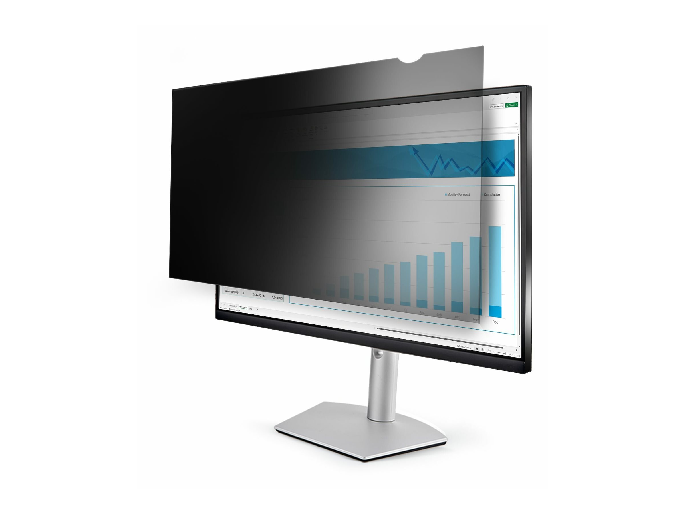 StarTech.com StarTech 31,5" 16:9 Monitor Blickschutzfilter, Bildschirm Sichtschutz - Blickschutzfilter für Bildschirme - 2-Wege - abnehmbar - Steck-/Klebe - 80 cm (31.5")Schwarz
