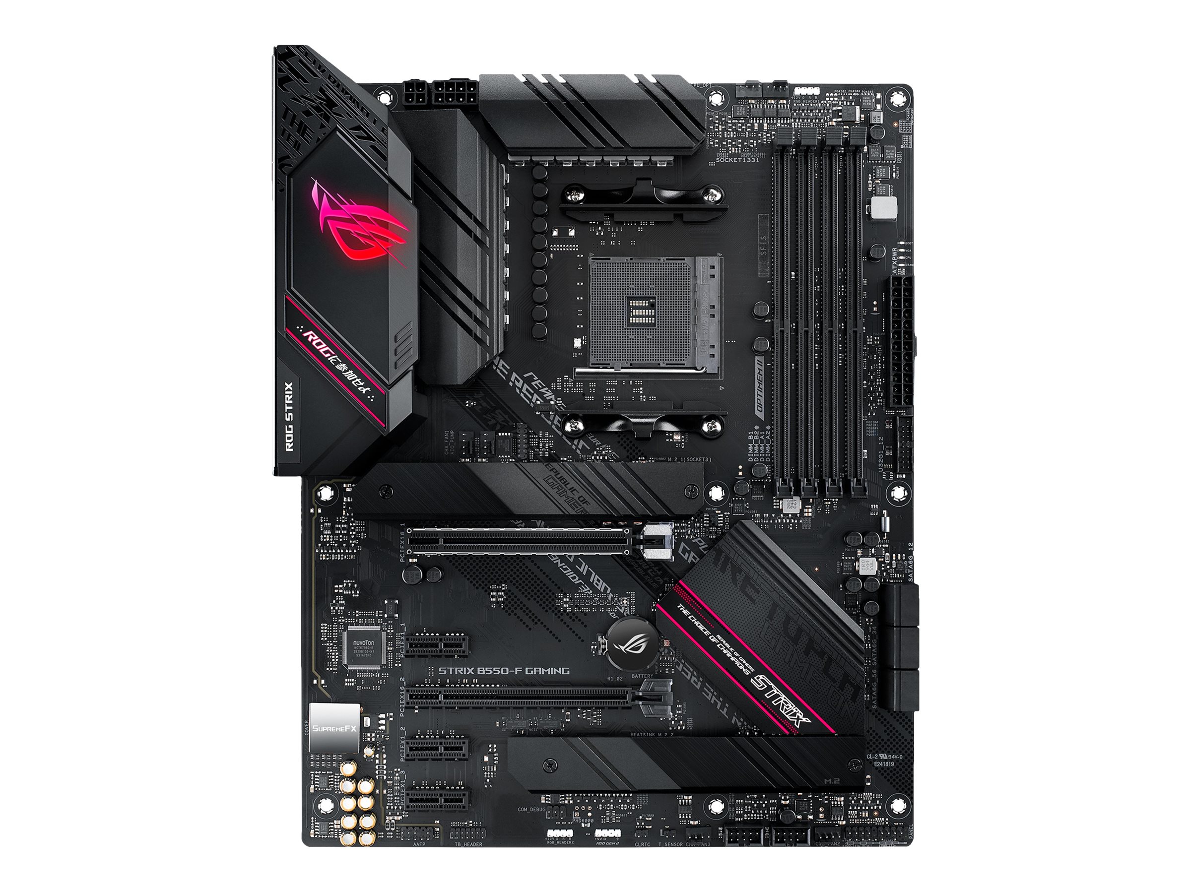 ASUS ROG STRIX B550-F GAMING - Motherboard - ATX - Socket AM4 - AMD B550 Chipsatz - USB-C Gen2, USB 3.2 Gen 1, USB 3.2 Gen 2 - 2.5 Gigabit LAN - Onboard-Grafik (CPU erforderlich)HD Audio (8-Kanal)
