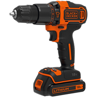 Black & Decker BDCHD18K-QW, Handbohrmaschine, Ohne Schlüssel, Schwarz, Orange, 1 cm, 1400 RPM, 2,5 cm18V - Lithium-Ion - 1.5Ah - 40Nm - 21000bpm - 400mA - 3hrs - 99.7dB(A)