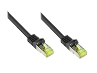 Good Connections Cat. 7 S/FTP 15m, 15 m, Cat7, S/FTP (S-STP), RJ-45, RJ-48, SchwarzRNS Patchkabel mit Rastnasenschutz - Cat. 7 - S/FTP - PiMF - halogenfrei - 600MHz - schwarz - 15m