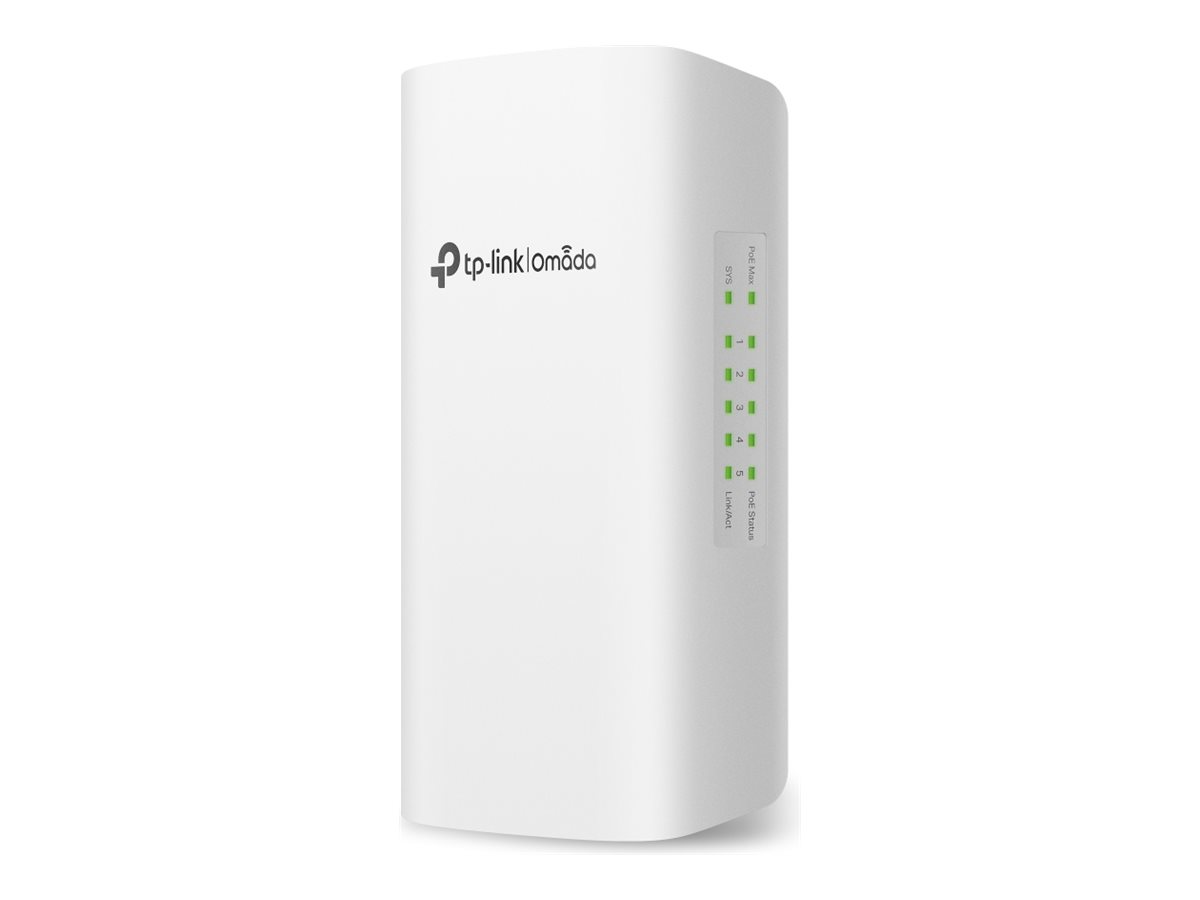 TP-LINK Omada SG2005P-PD V1.6 - Switch - Smart - 1 x 10/100/1000 (PoE++)+ 4 x 10/100/1000 (PoE+) - Stangenmontage - wandmontierbar - PoE++ (64 W)