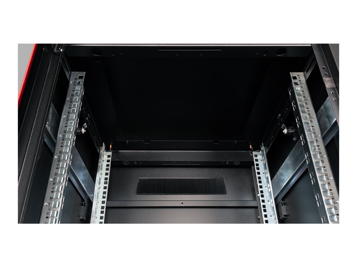 ROLINE Pro - Schrank Netzwerkschrank - mit Glastür, 600 x 600 mm (B x T)RAL 9005 - Jet Black - 36U - 48.3 cm (19")