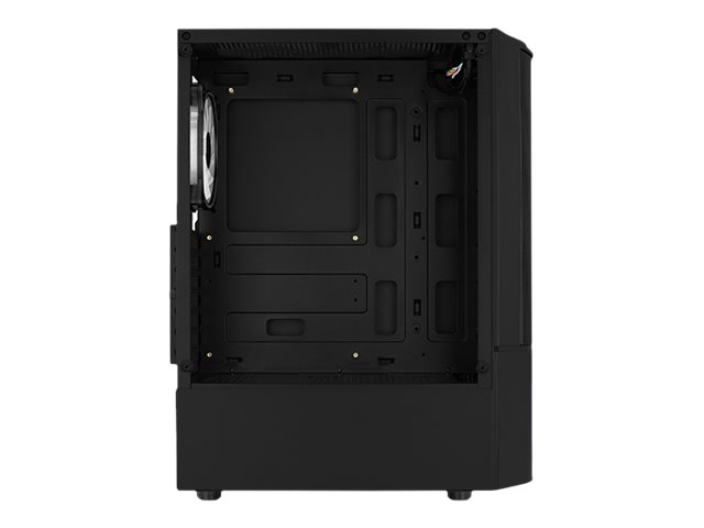 AEROCOOL ADVANCED TECHNOLOGIES AeroCool Quantum Mesh - Mid tower - ATX - Seitenteil mit Fenster (gehärtetes Glas)keine Spannungsversorgung (ATX) - Schwarz - USB/Audio