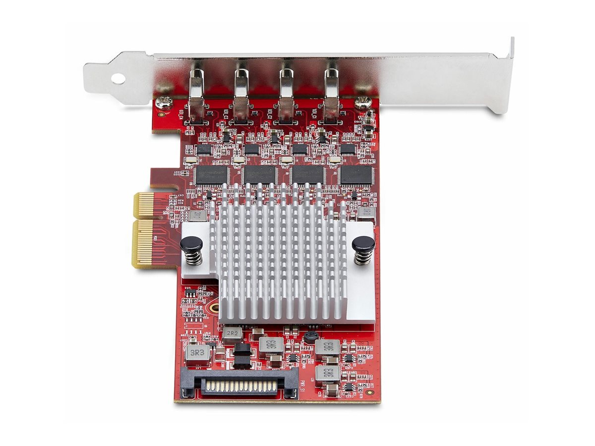 StarTech.com Startech 4-Port USB Type-C PCIe Card, USB-C 10Gb, 4x Controllers, TAAUSB-Adapter - PCIe 3.0 x4 - USB-C 3.2 Gen 2 x 4 - TAA-konform