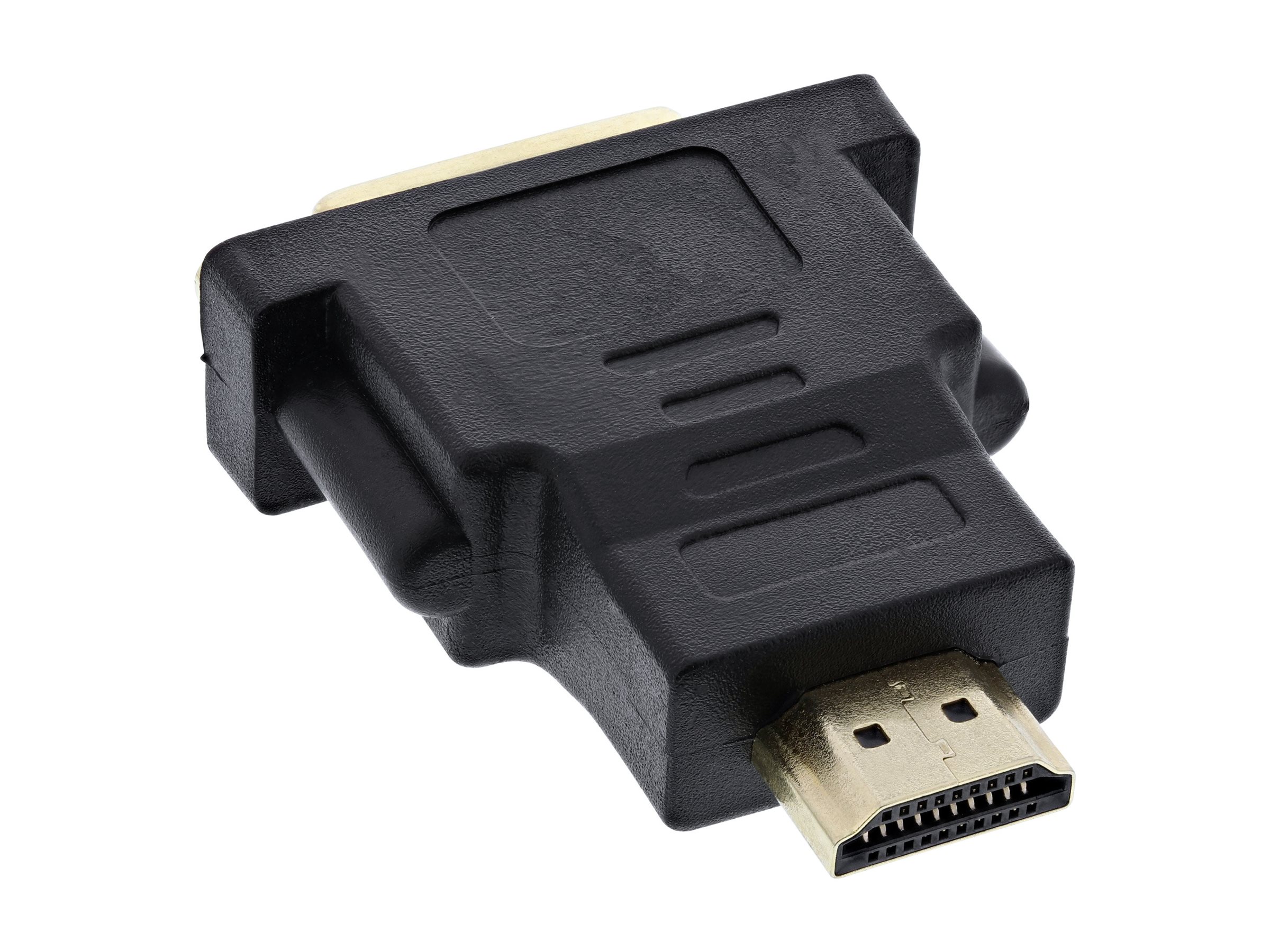 InLine HDMI-DVI Adapter - HDMI Stecker auf DVI Buchse - 4K2Kzu DVI-D weiblich