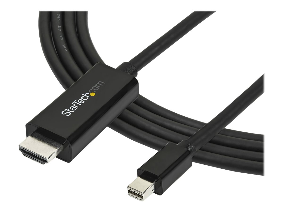 StarTech.com Mini DisplayPort auf HDMI Adapterkabel Mini DP zu HDMI Adapter Kabel - 3m - Ultra HD 4K 30Hz - Schwarz - Adapterkabel - Mini DisplayPort männlich zu HDMI männlich - 3 m - Schwarz - 4K Unt