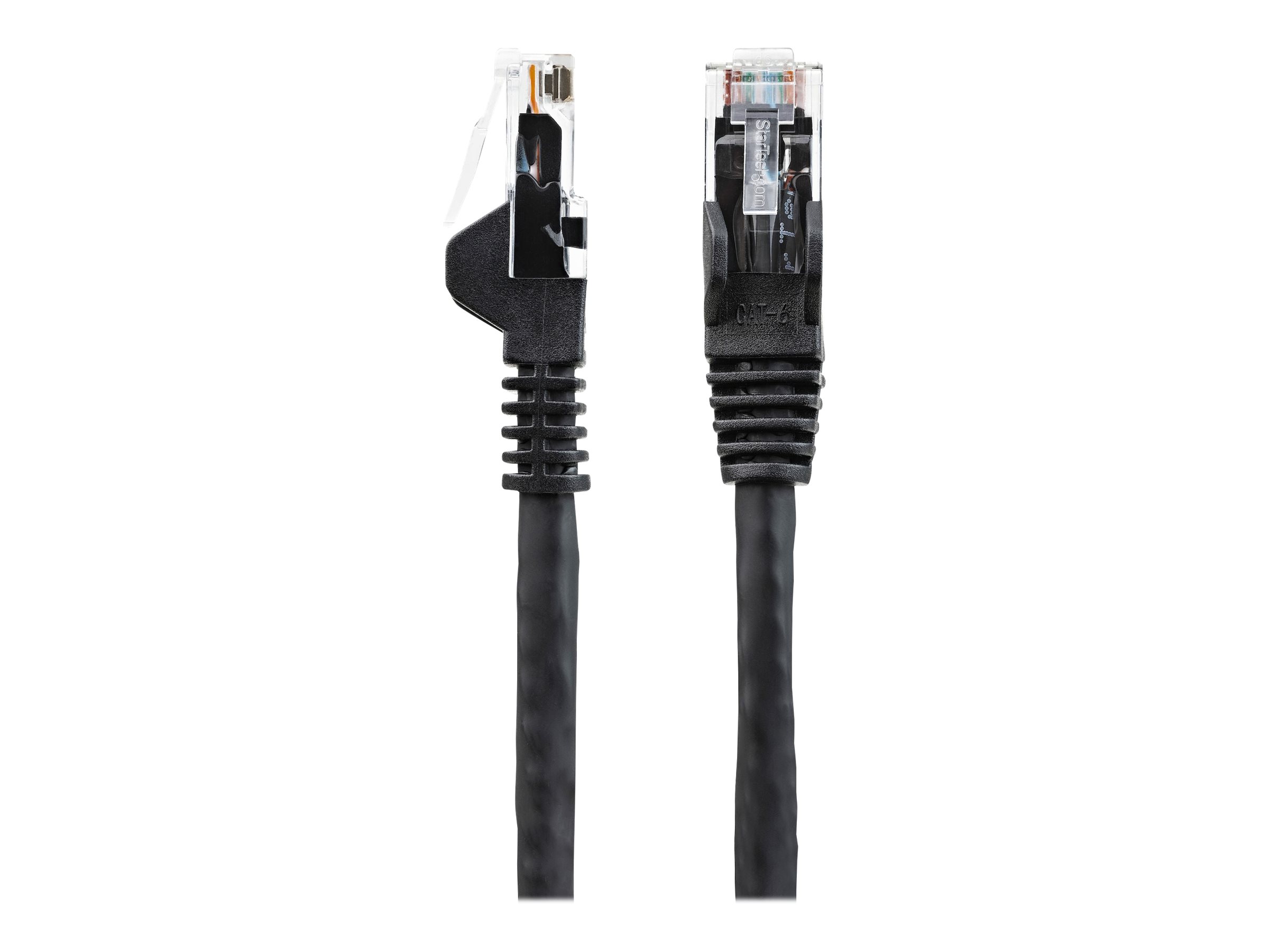 StarTech.com 10m Netzwerkkabel CAT6 - LSZH(weniger Rauch, Halogenfrei) - 10Gbit 650MHz 100W POE RJ45 U/UTP LAN-Patch Kabel - Schwarz, ETL Zertifizierung, 24AWG, Installationskabel (N6LPATCH10MBK)Patch