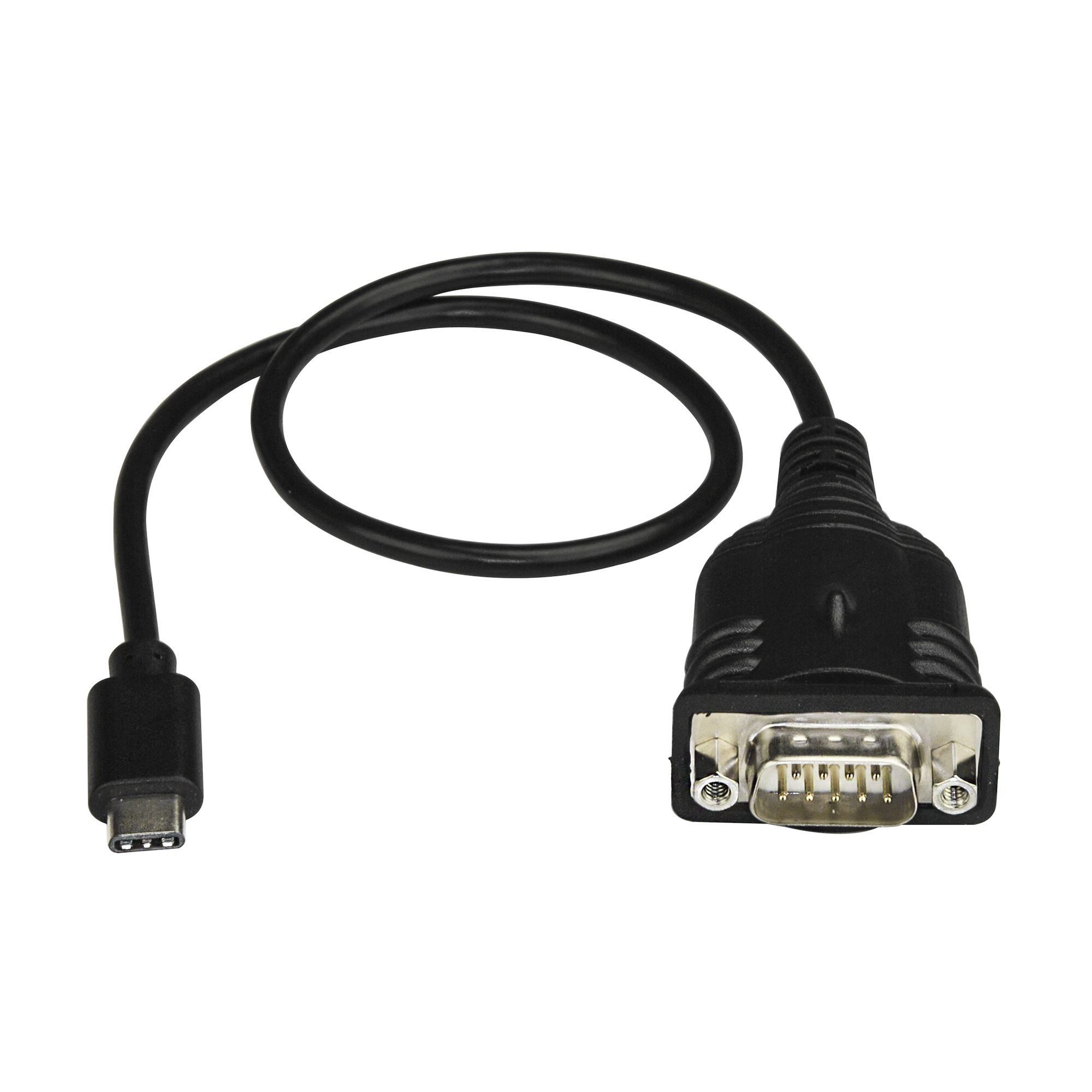 StarTech.com USB-C auf Seriell Adapter - USB C zu RS232 Kabel - USB Typ C auf DB9 Kabeladapter - Windows / MacOS / Linux kompatibel - Kabel USB / seriell - DB-9 (M)zu USB-C (M) - 40 cm - Daumenschraub