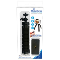 MEDIARANGE MRMA205, 3 Bein(e), SchwarzUniversal mini tripod with flexible legs and remote shutter - black