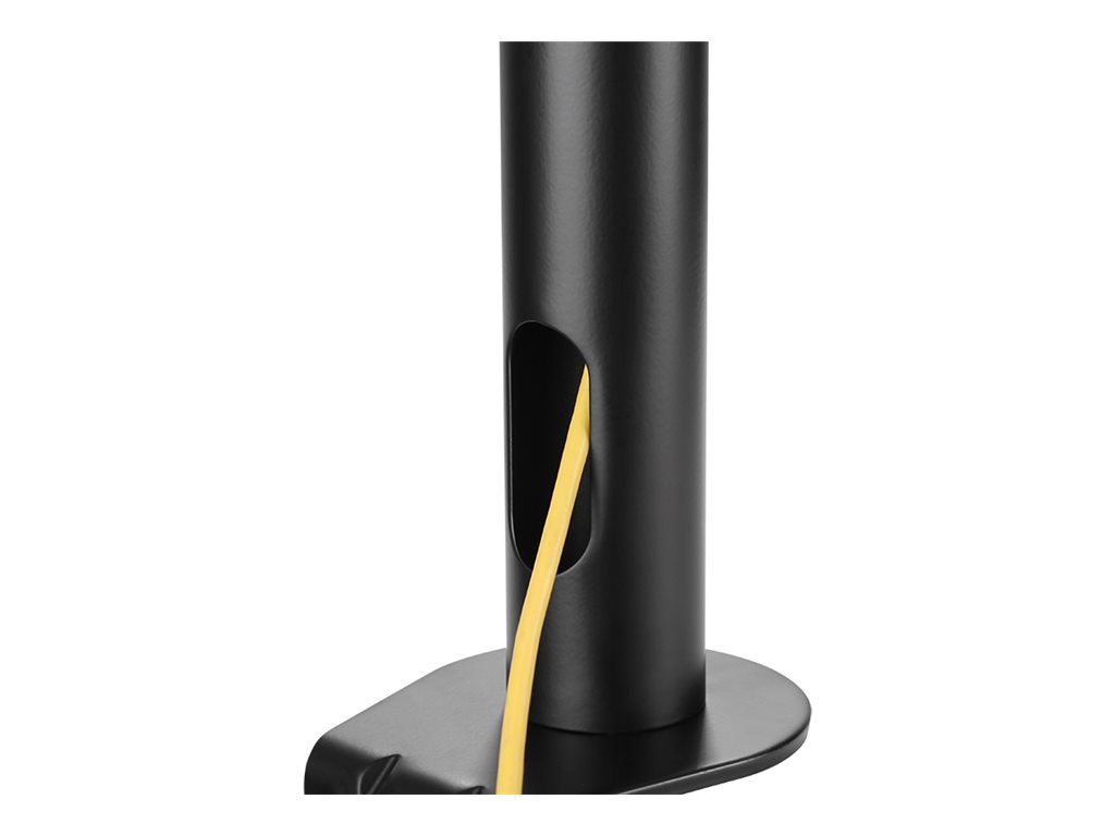 LogiLink Befestigungskit (Klammer, Kabeldurchführungsklemme, Stange, 2 Gelenkarme) - für 3 LCD-Anzeigen - Stahl - Schwarz - Bildschirmgröße: 43.2-68.6 cm (17"-27")Tischmontage