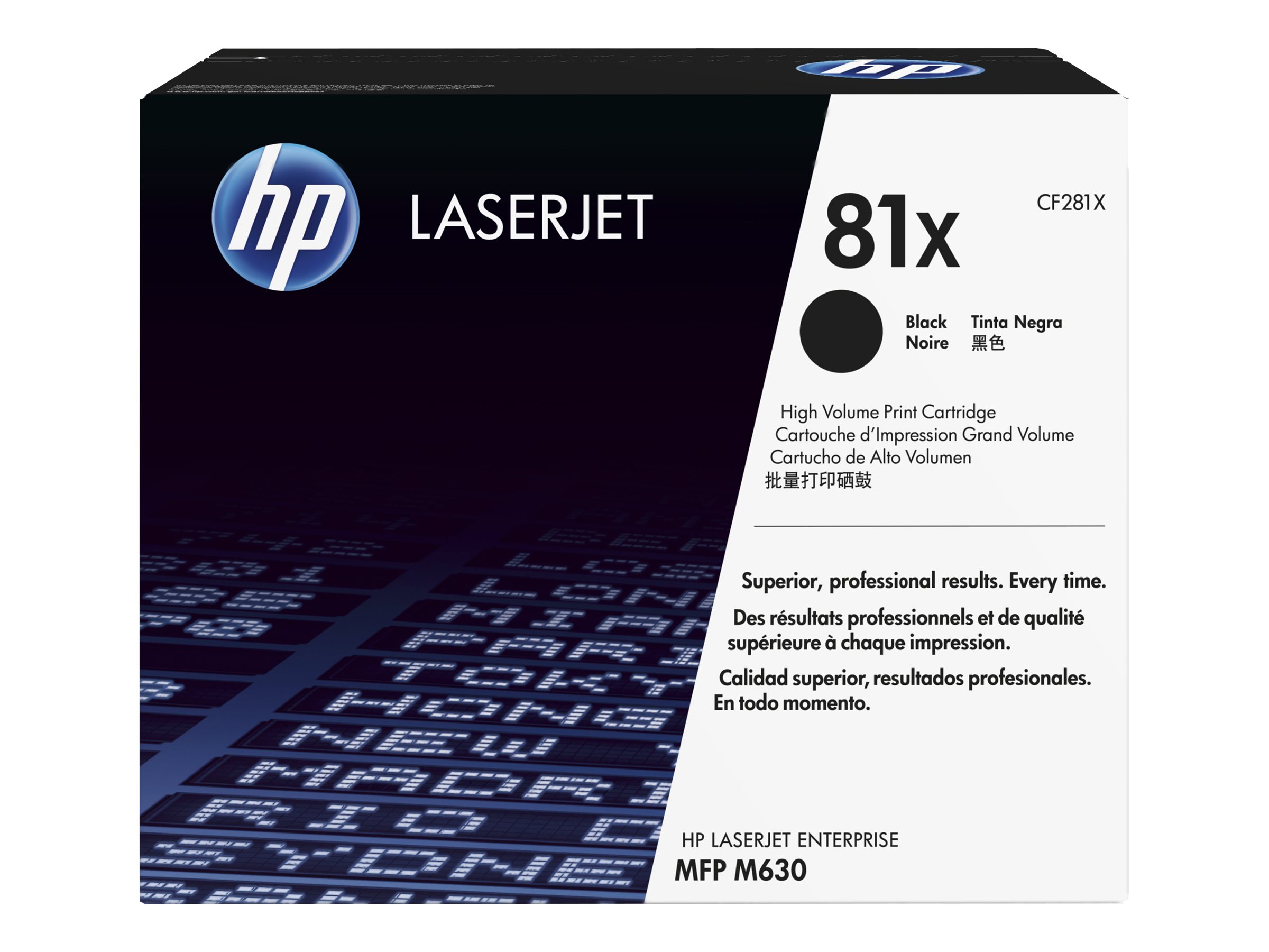 HP 81X - Hohe Ergiebigkeit - Schwarz - original - LaserJet - Tonerpatrone (CF281X)für LaserJet M605; LaserJet Enterprise M605 - M632 - MFP M630; LaserJet Enterprise Flow MFP M630