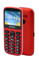 Olympia Sun, Balken, Dual-SIM, 5,87 cm (2.31"), 0,3 MP, Rot2.31'' - LC display - Camera 0.3 MP - Dual SIM - FM Radio - 129 x 58 x 11 mm - Rot