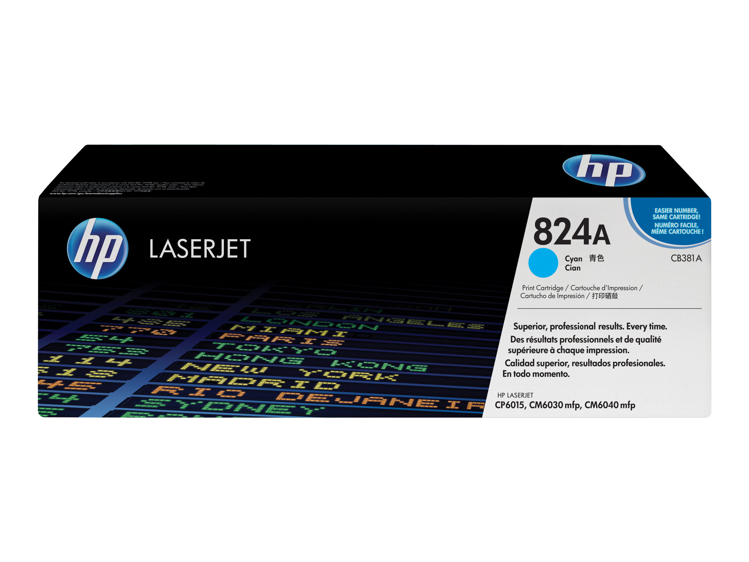 HP 824A - Cyan - original - LaserJet - Tonerpatrone (CB381A)für Color LaserJet CM6040 - CM6040f - CM6049f - CP6015de - CP6015dn - CP6015n - CP6015x - CP6015xh