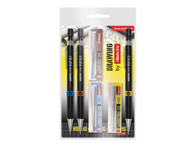 Aristo College FLP - Druckbleistift - HB - verstellbar (Packung mit 3)