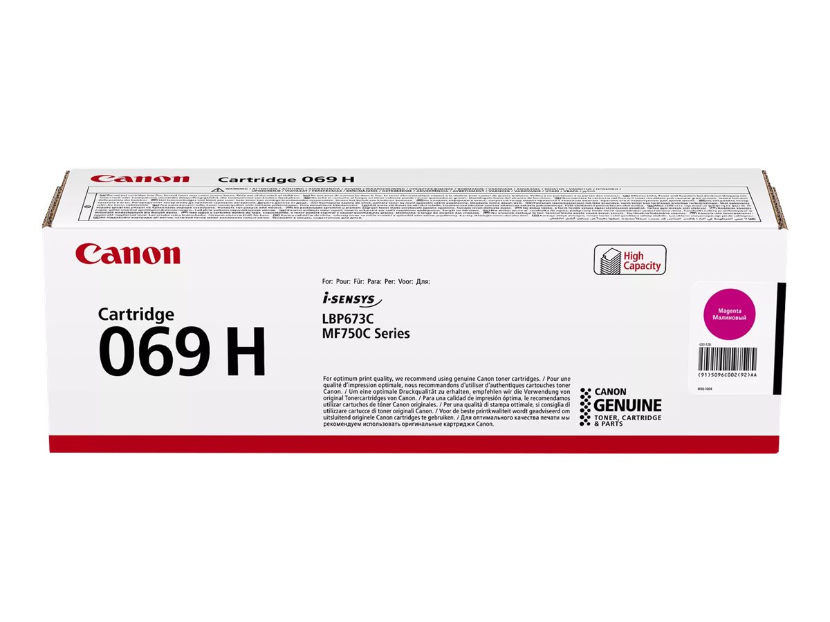 Canon 069H - Hohe Ergiebigkeit - Magenta - originalBox - Tonerpatrone - für i-SENSYS LBP673Cdw - LBP673dw - MF752Cdw - MF754Cdw