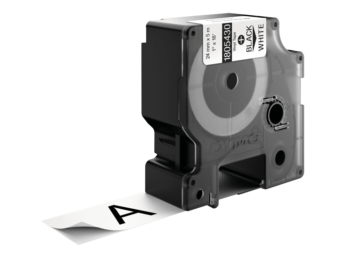 Dymo Rhino Coloured Vinyl - Vinyl - Schwarz auf Weiß - Rolle (2,54 cm x 5,5 m)1 Kassette(n) Band - für Rhino 6000 - 6000 Hard Case Kit