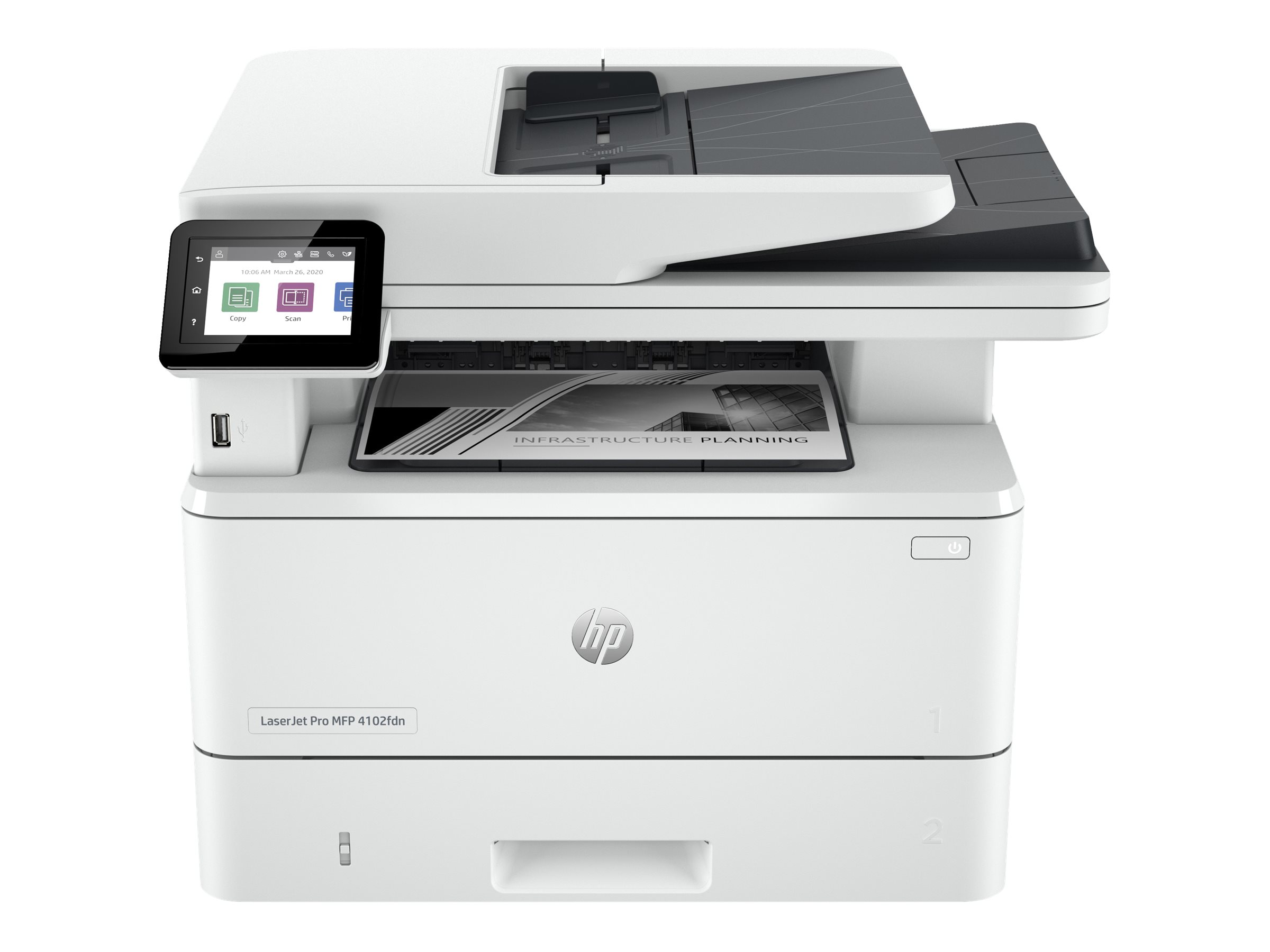 HP LaserJet Pro MFP 4102fdn Drucker, Laser, Monodruck, 1200 x 1200 DPI, Monokopie, A4, WeißLaserJet Pro MFP 4102fdn Drucker
