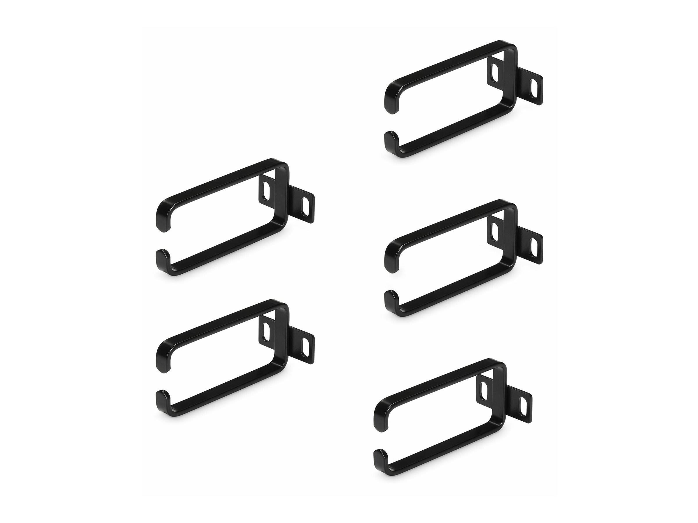 StarTech.com 5er-Pack 1HE Kabelführungsbügel, Serverschrank Kabelführung - Kabelmanagementring (vertikal)Schwarz - 1U (Packung mit 5)