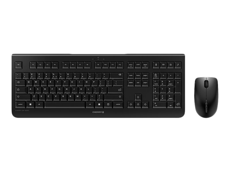 Cherry DW 3000 - Tastatur-und-Maus-Set - kabellos2.4 GHz - USA - Schwarz