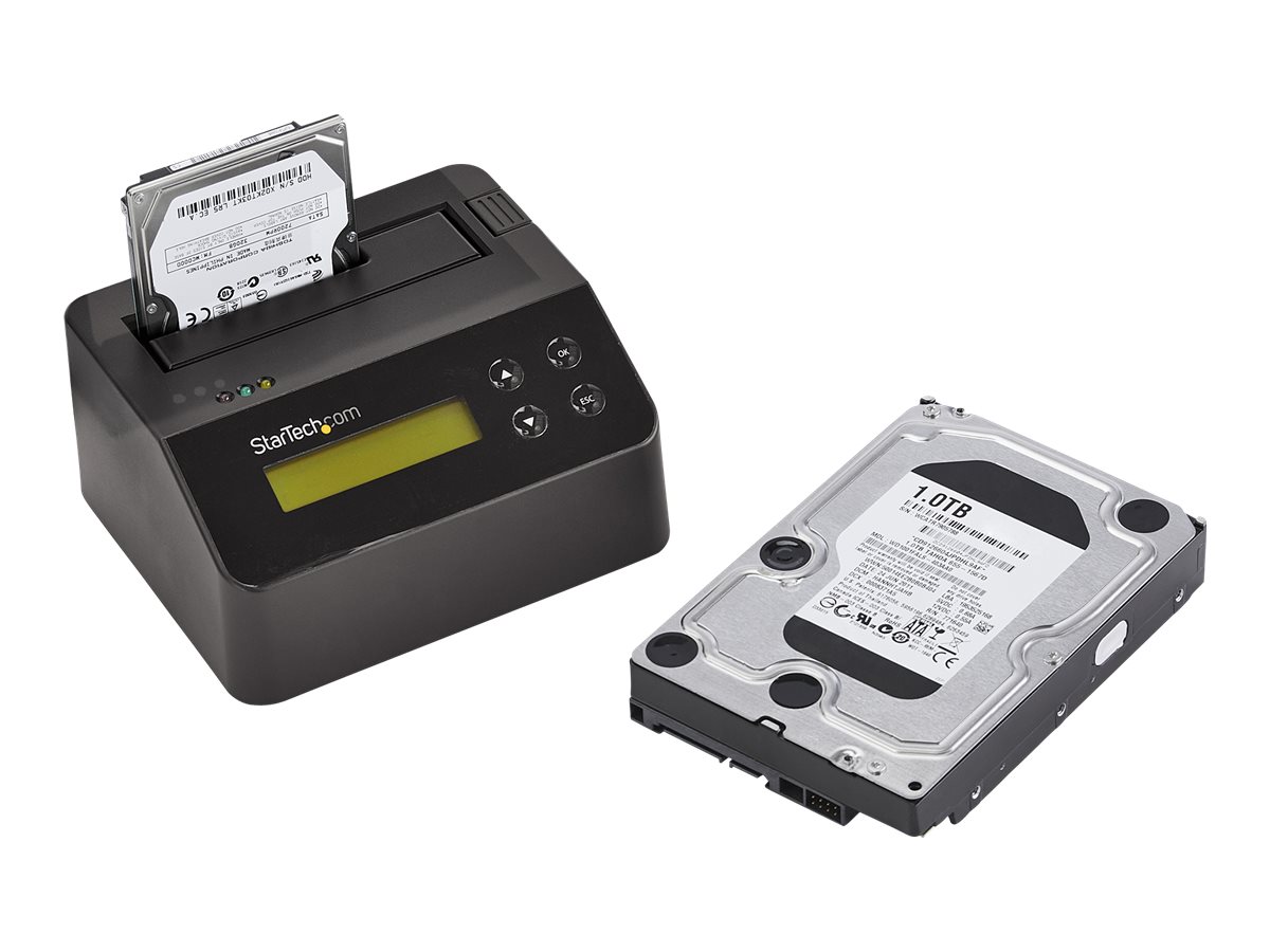 StarTech.com StarTech USB 3.0 Standalone Eraser Dock für 2.5und3.5” SATA SSD/HDD Laufwerke - Secure Drive Erase mit Belegdruck - Festplattenlöscher - Schwarz - für P/N: SVA12M5NA
