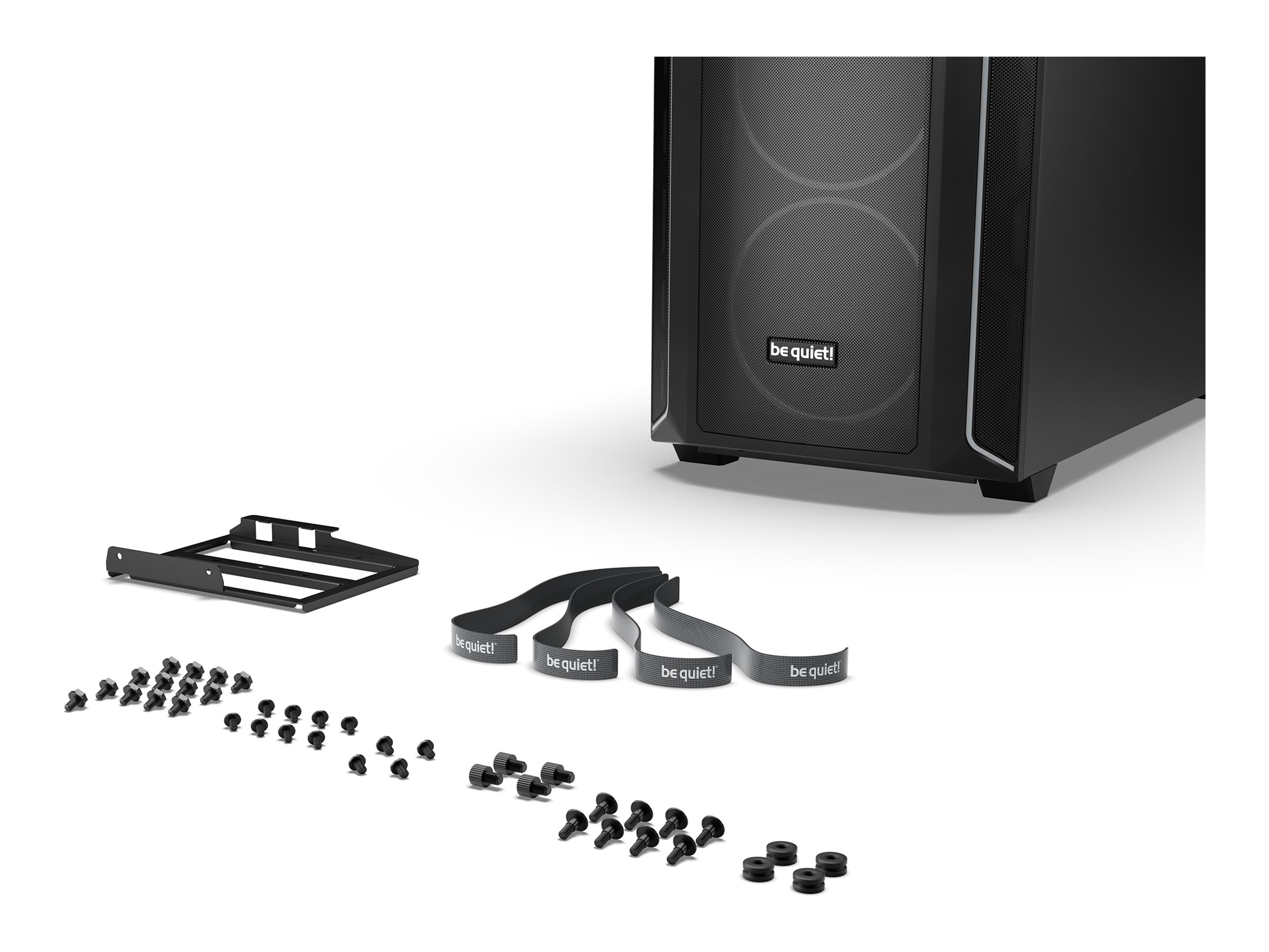 Be Quiet! SHADOW BASE 800 FX - Midi-Tower - E-ATX - Seitenteil mit Fenster (gehärtetes Glas)keine Spannungsversorgung (ATX / PS/2) - Schwarz - USB/Audio