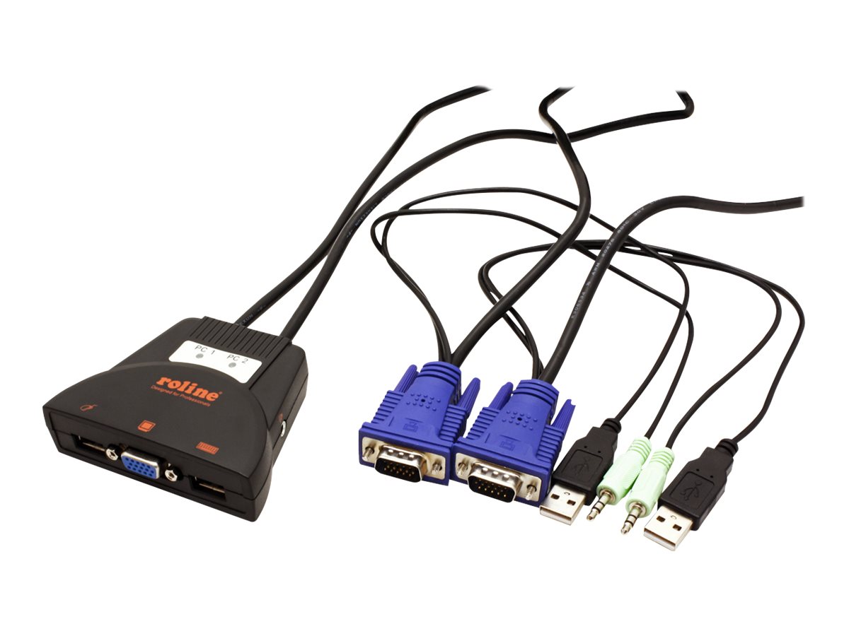 ROLINE KVM 'Star' Switch - KVM-/Audio-Switch2 x KVM/Audio - 1 lokaler Benutzer - Desktop