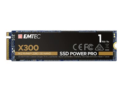 EMTEC Power Pro X300 - SSD - 1 TB - intern - M.2 2280 - PCIe 3.0 x4 (NVMe)2280 - NVMe PCIe Gen 3.0 x 4