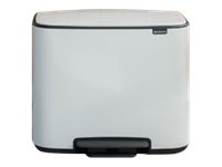Brabantia Bo Pedal Bin - Mülleimer - Klappdeckel33 L - Fußpedal - Mülltrennung - weiß