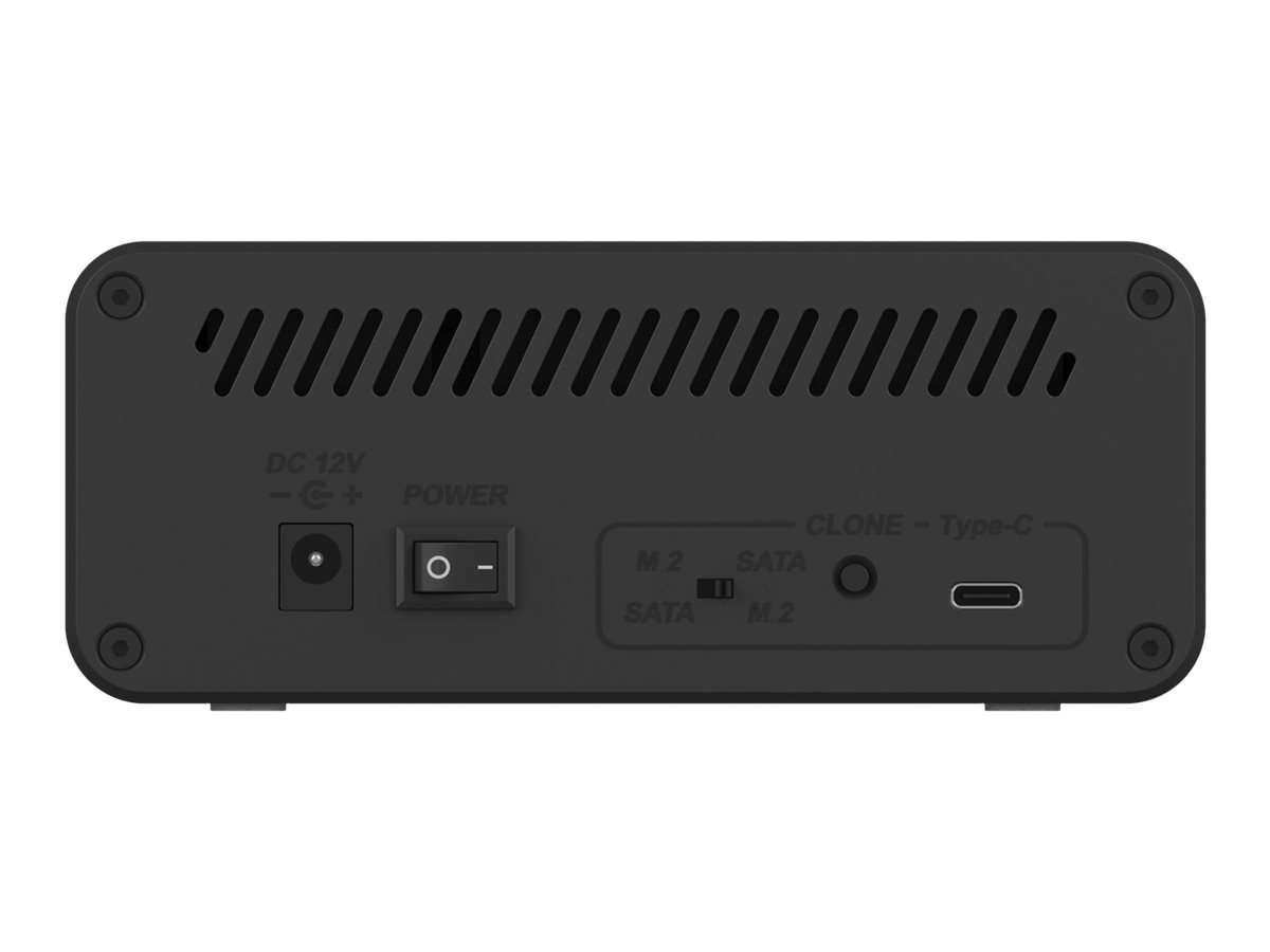 ICY BOX IB-2914MSCL-C31 - HDD / SSD Dockingstation - 2,5" / 3,5" gemeinsam genutzt, M.2 (6,4 cm/8,9 cm gemeinsam genutzt)SATA 6Gb/s - USB 3.2 (Gen 2) - Schwarz