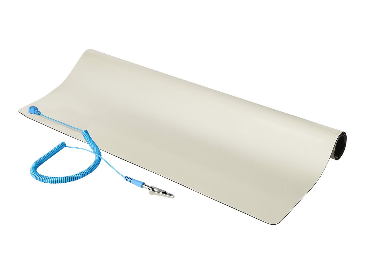 StarTech.com 23x47in Anti Static Mat, ESD Mat for Electronics Repair, Anti Static Desk Mat w/Detachable Grounding Wire, ANSI/ESD S 4.1 Compliant, Flexible Thermoplastic Work Mat/Pad - Suitable for Tab